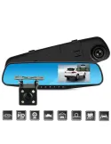 Oglinda retrovizoare 4.5 inch cu camera HD 1080P, DVR auto, cu microfon si difuzor incorporate + camera suplimentara marsarier