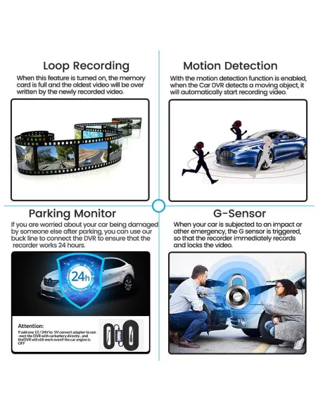 Oglinda retrovizoare 4.5 inch cu camera HD 1080P, DVR auto, cu microfon si difuzor incorporate + camera suplimentara marsarier