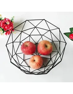 Cos fructe din metal , 27 x 10 cm negru