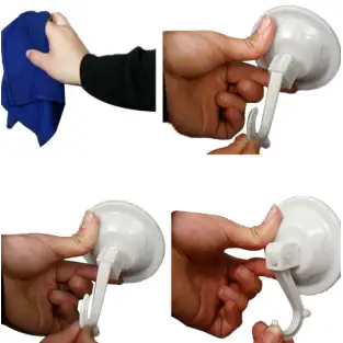 Set 3 x carlig cu ventuza multifunctional