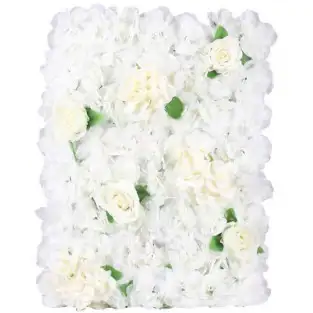 Panou Floral cu flori albe si frunze, 40x60cm, 2