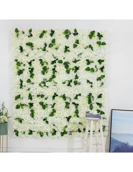 Panou Floral cu flori albe si frunze, 40x60cm,