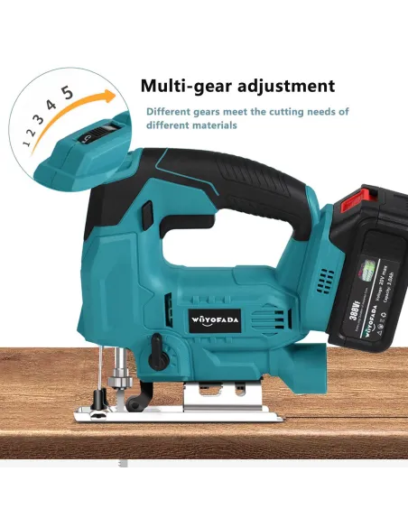 Fierastrau Pendular Masaki, Soricel Electric cu 2 Acumulatori 24v ,2 Panze Si Variator Turatie 2800 RPM