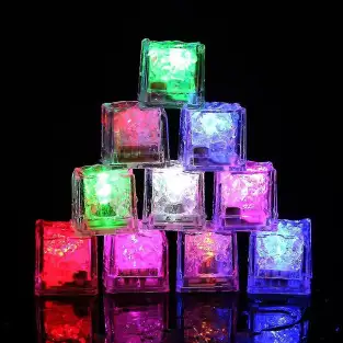 Set 12 Ice Cub LED, cuburi de gheata cu lumina intermitenta,reutilizabile