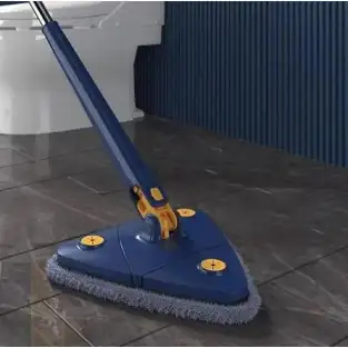 Mop inovativ CleanMaster, reglabil, rotire 360, albastru 2