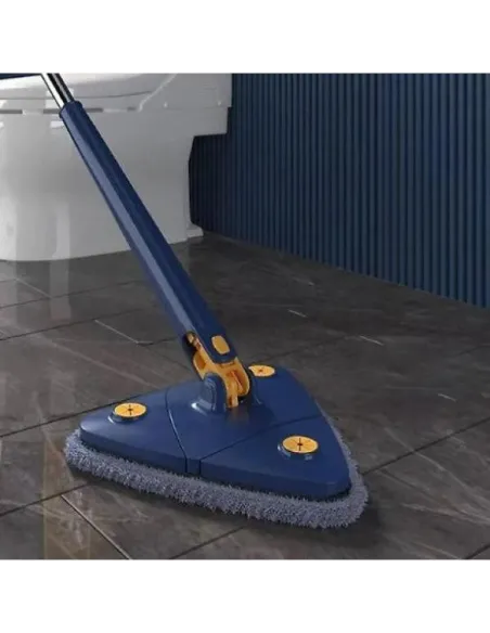 Mop inovativ CleanMaster, reglabil, rotire 360, albastru