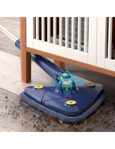 Mop inovativ CleanMaster, reglabil, rotire 360, albastru