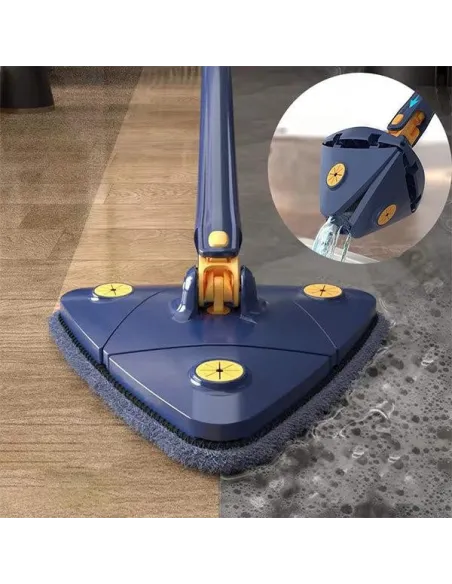 Mop inovativ CleanMaster, reglabil, rotire 360, albastru