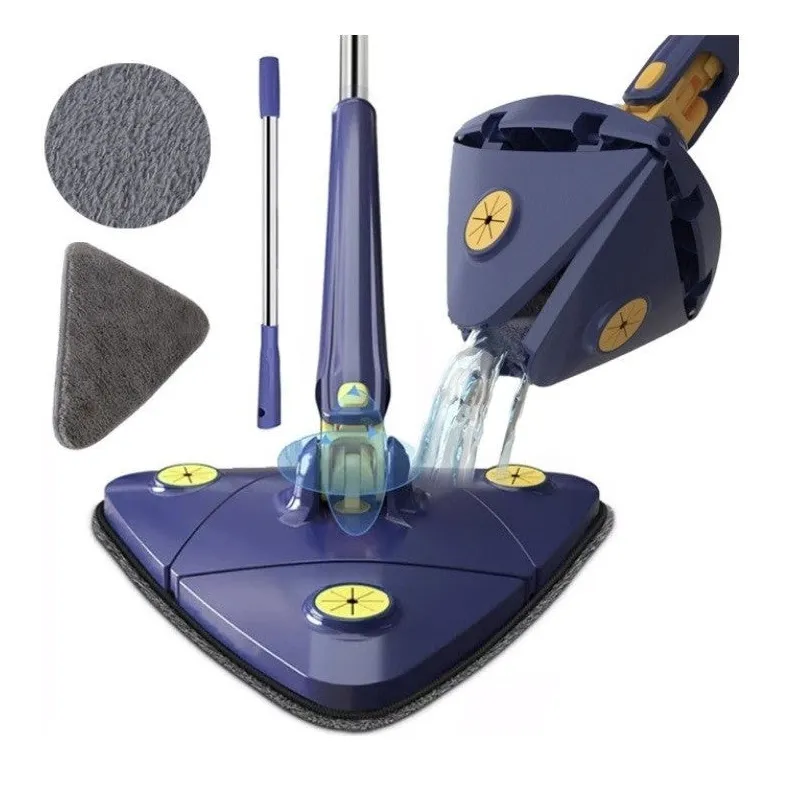 Mop inovativ CleanMaster, reglabil, rotire 360, albastru