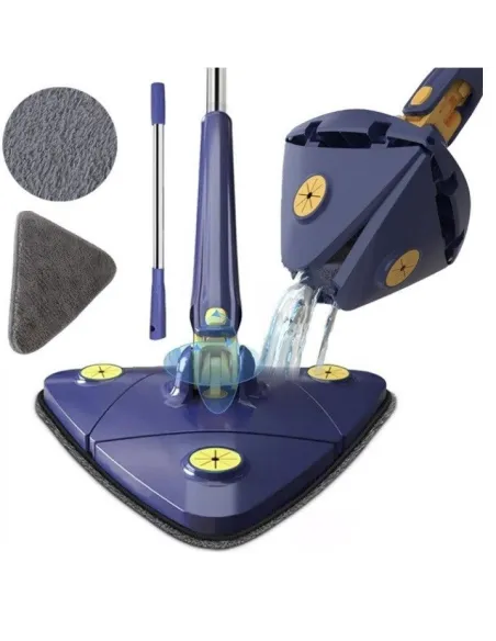 Mop inovativ CleanMaster, reglabil, rotire 360, albastru