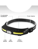 Lanterna de cap , lumina alb -rosu ,5 moduri cu incarcare usb