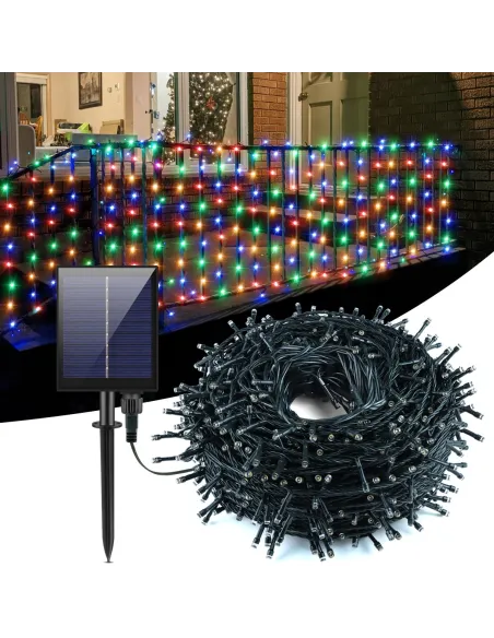Instalatie solara 500 LED, 50 metri, controler, panou mare, model 2024