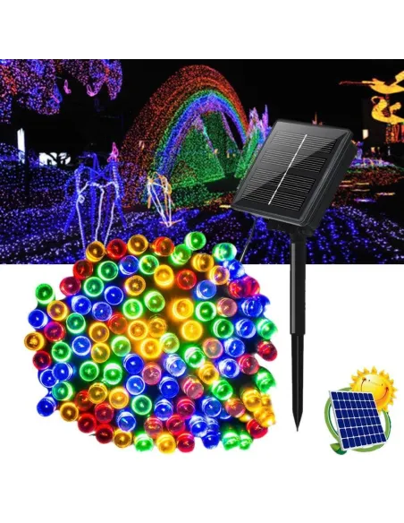 Instalatie solara 500 LED, 50 metri, controler, panou mare, model 2024