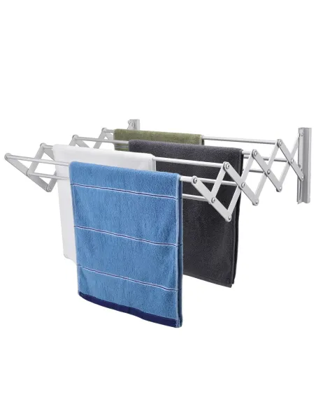 Uscator retractabil cu prindere in perete din aluminiu , 70 cm