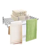 Uscator retractabil cu prindere in perete din aluminiu , 70 cm