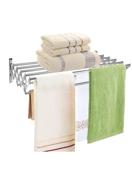 Uscator retractabil cu prindere in perete din aluminiu , 70 cm