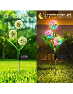 Set 2 x Lampa solara papadie , decoratiune gradina