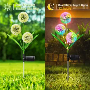 Set 2 x Lampa solara papadie , decoratiune gradina