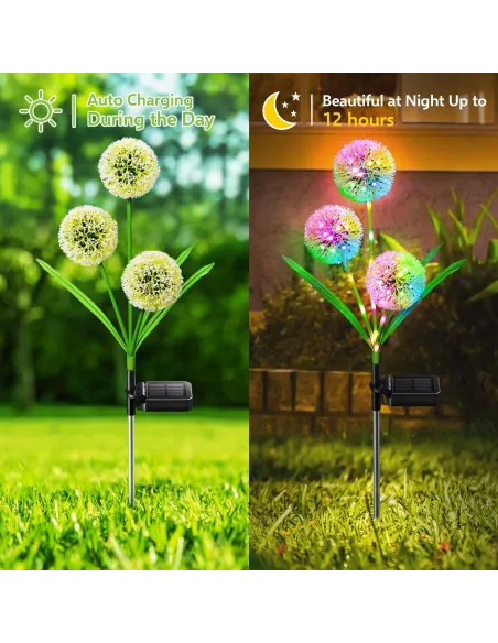 Set 2 x Lampa solara papadie , decoratiune gradina