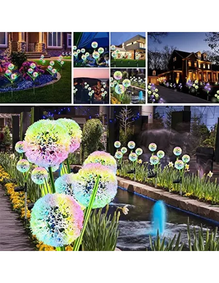 Set 2 x Lampa solara papadie , decoratiune gradina