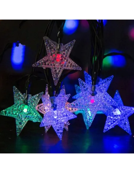 1+1 Instalatie solara 50 LED stelute, multicolor