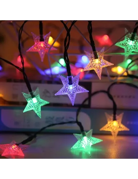 1+1 Instalatie solara 50 LED stelute, multicolor