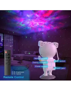 Astronaut proiector LED si laser cu proiectie stele,RGB, telecomanda 2