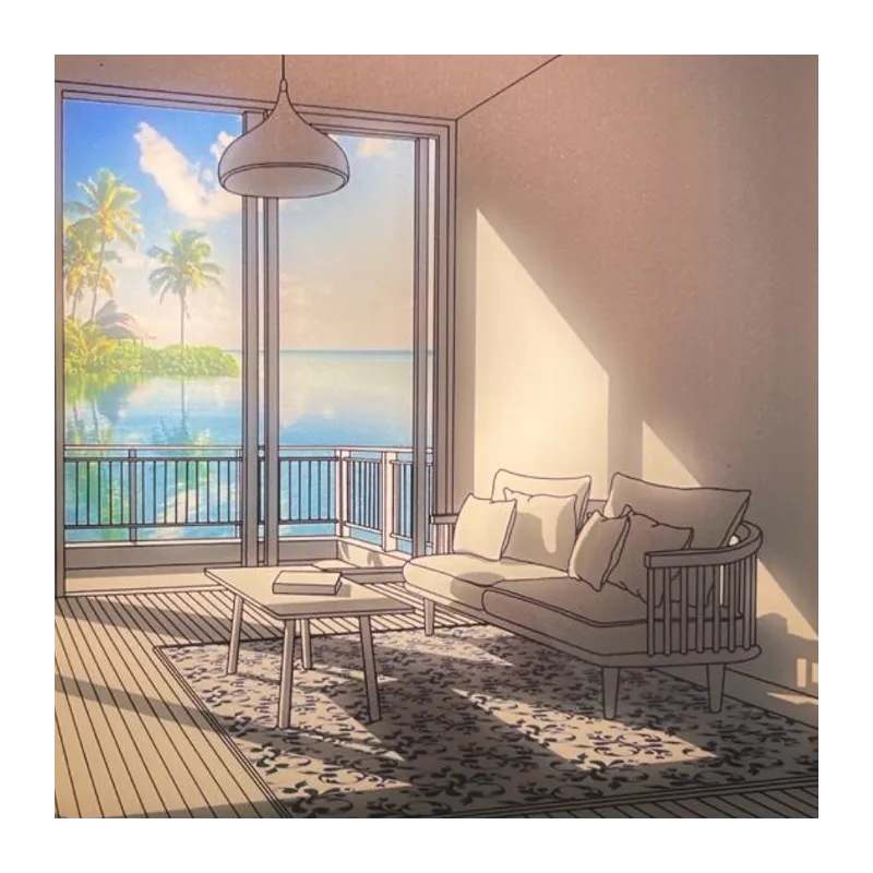 Tablou cu telecomanda led , umbre si peisaje Light Village