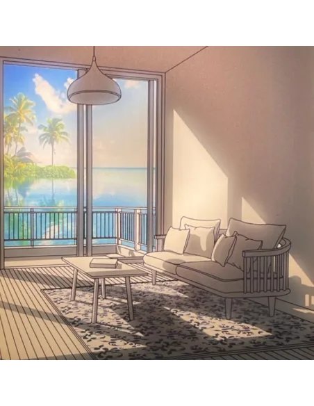 Tablou cu telecomanda led , umbre si peisaje Light Village