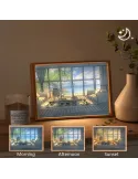 Tablou cu telecomanda led , umbre si peisaje Light Village