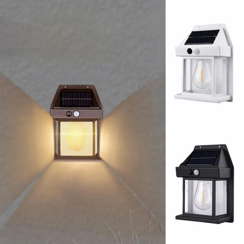 Set 2 x Lampa solara de perete cu senzor de miscare fara fir LED 3W