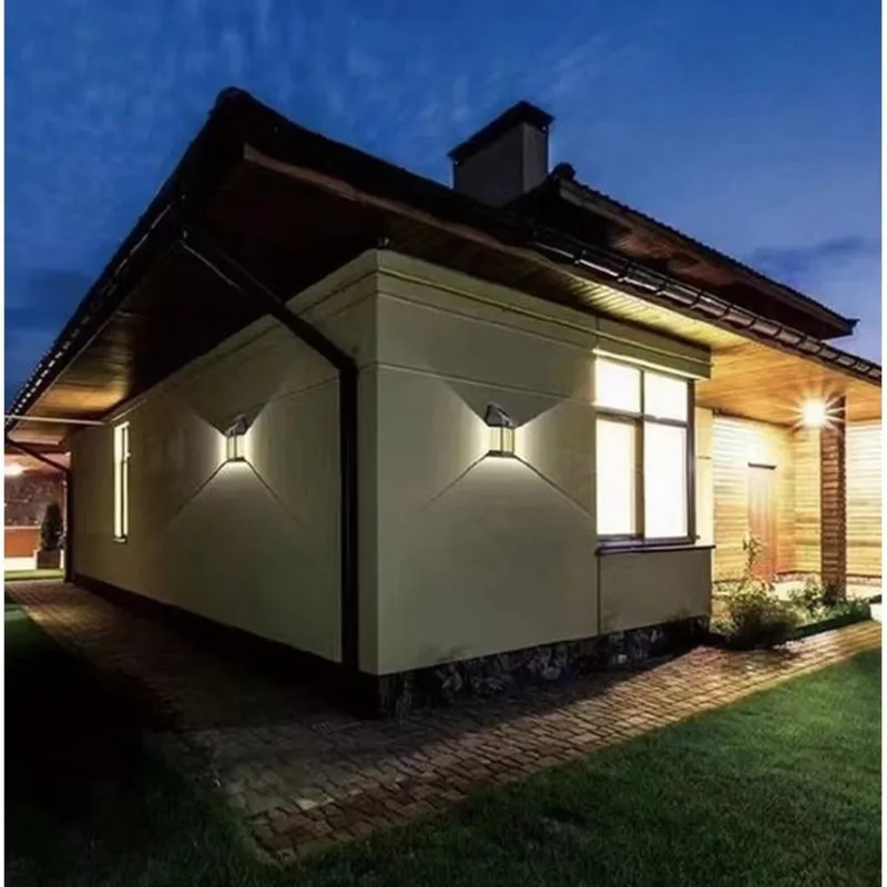 Set 2 x Lampa solara de perete cu senzor de miscare fara fir LED 3W