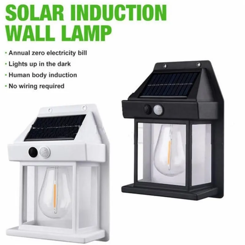 Set 2 x Lampa solara de perete cu senzor de miscare fara fir LED 3W