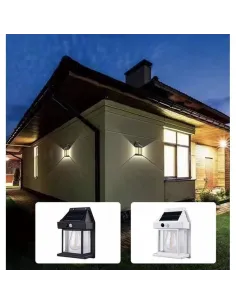 Set 2 x Lampa solara de perete cu senzor de miscare fara fir LED  3W