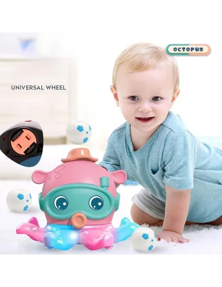 Caracatita muzicala , interactiva cu lumini , sufla mingea