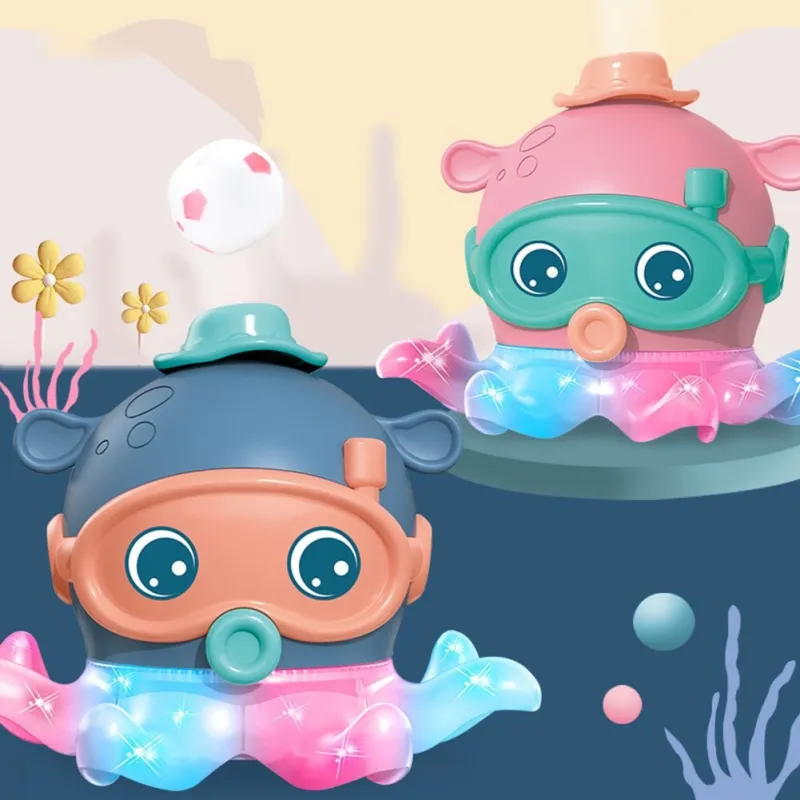 Caracatita muzicala , interactiva cu lumini , sufla mingea