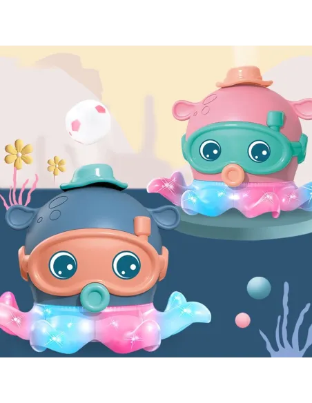 Caracatita muzicala , interactiva cu lumini , sufla mingea