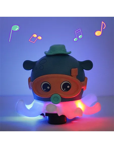 Caracatita muzicala , interactiva cu lumini , sufla mingea