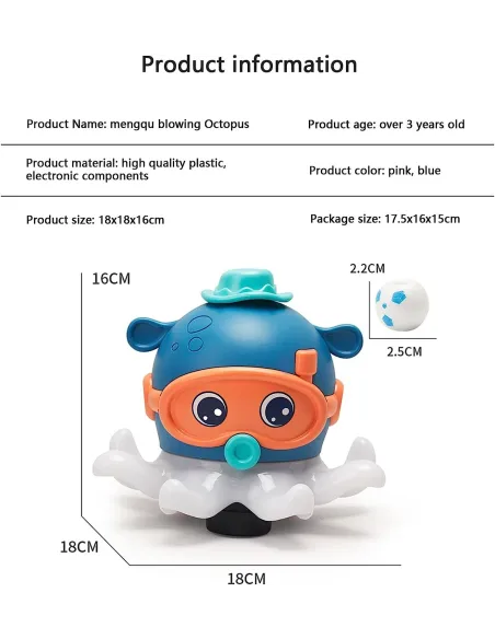Caracatita muzicala , interactiva cu lumini , sufla mingea