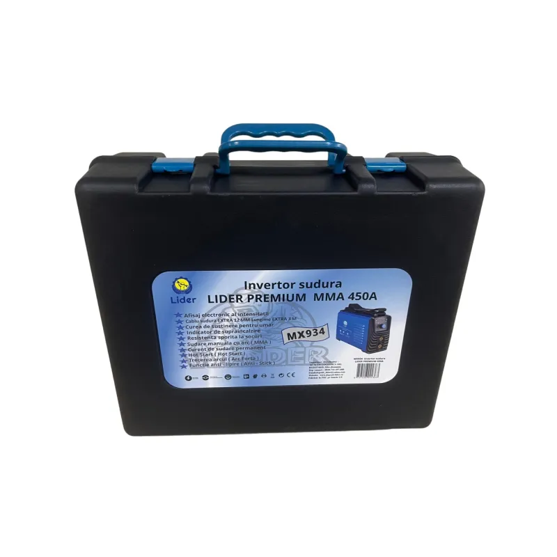 Set aparat de sudura lider premium mma + masca automata + manusi piele