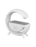 Lampa smart si Incarcator Wireless 15 W , led rgb