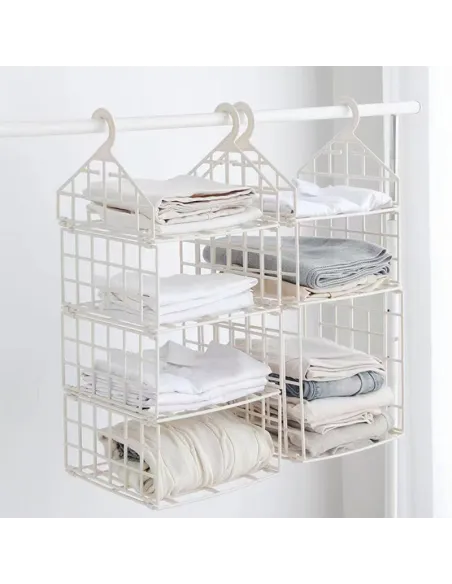 Raft depozitare pliabil , culoare crem , 110 cm