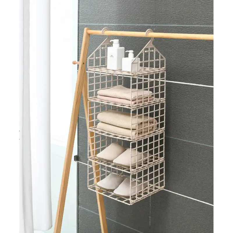 Raft depozitare pliabil , culoare crem , 110 cm