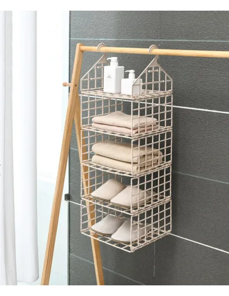 Raft depozitare pliabil , culoare crem , 110 cm