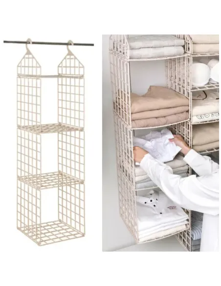 Raft depozitare pliabil , culoare crem , 110 cm