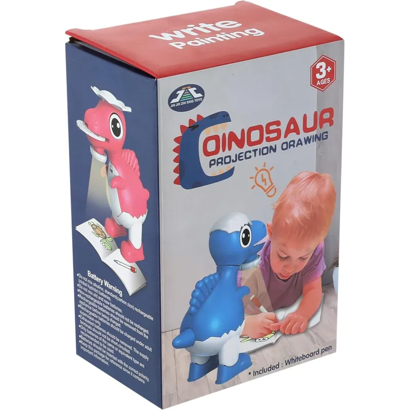 Dinozaur Proiector pentru Desen – 32 Imagini Proiectate + 8 Carioci Colorate Incluse