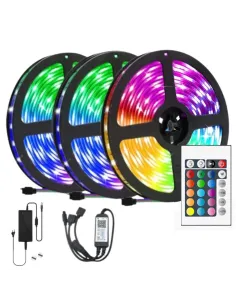 Set 4 x Banda led rgb , culoare multicolor cu telecomanda 5 M 2