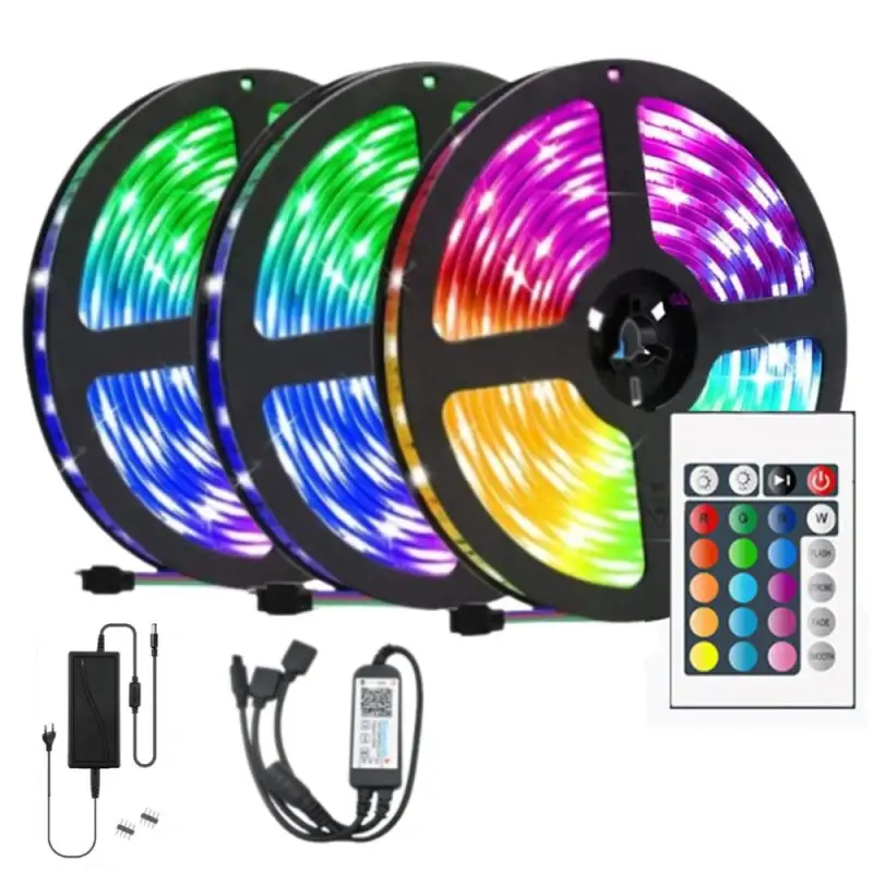 Set 4 x Banda led rgb , culoare multicolor cu telecomanda 5 M