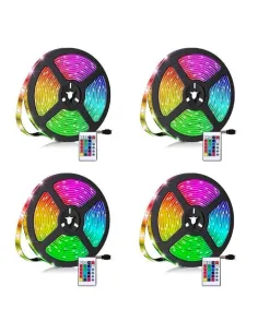 Set 4 x Banda led rgb , culoare multicolor cu telecomanda 5 M
