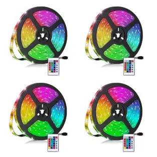 Set 4 x Banda led rgb , culoare multicolor cu telecomanda 5 M